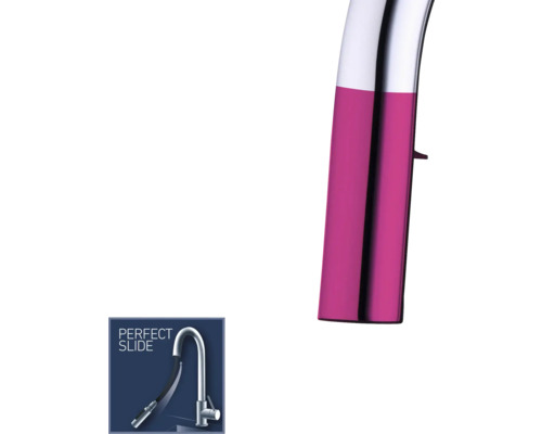 KEO KAWAI keukenkraan met uittrekbare Perfect Slide handdouche, chroom