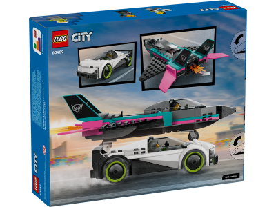 LEGO Straalvliegtuig vs. sportauto (60489)