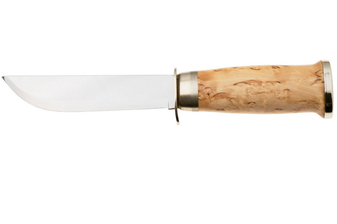 Marttiini Lapp 245010 Stainless, Curly Birch, vaststaand mes