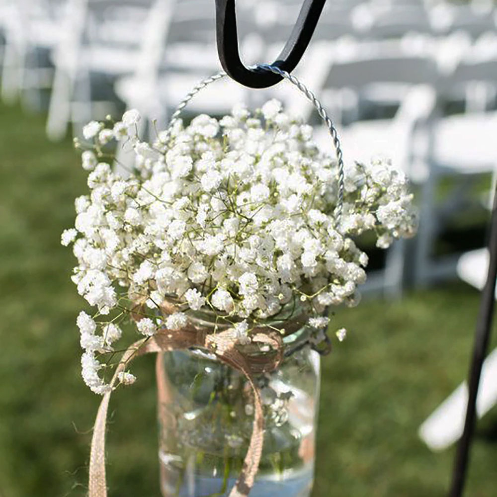 (21cm)  Deko Kunstblumen Gypsophilia Blumenstrauss - Weiss