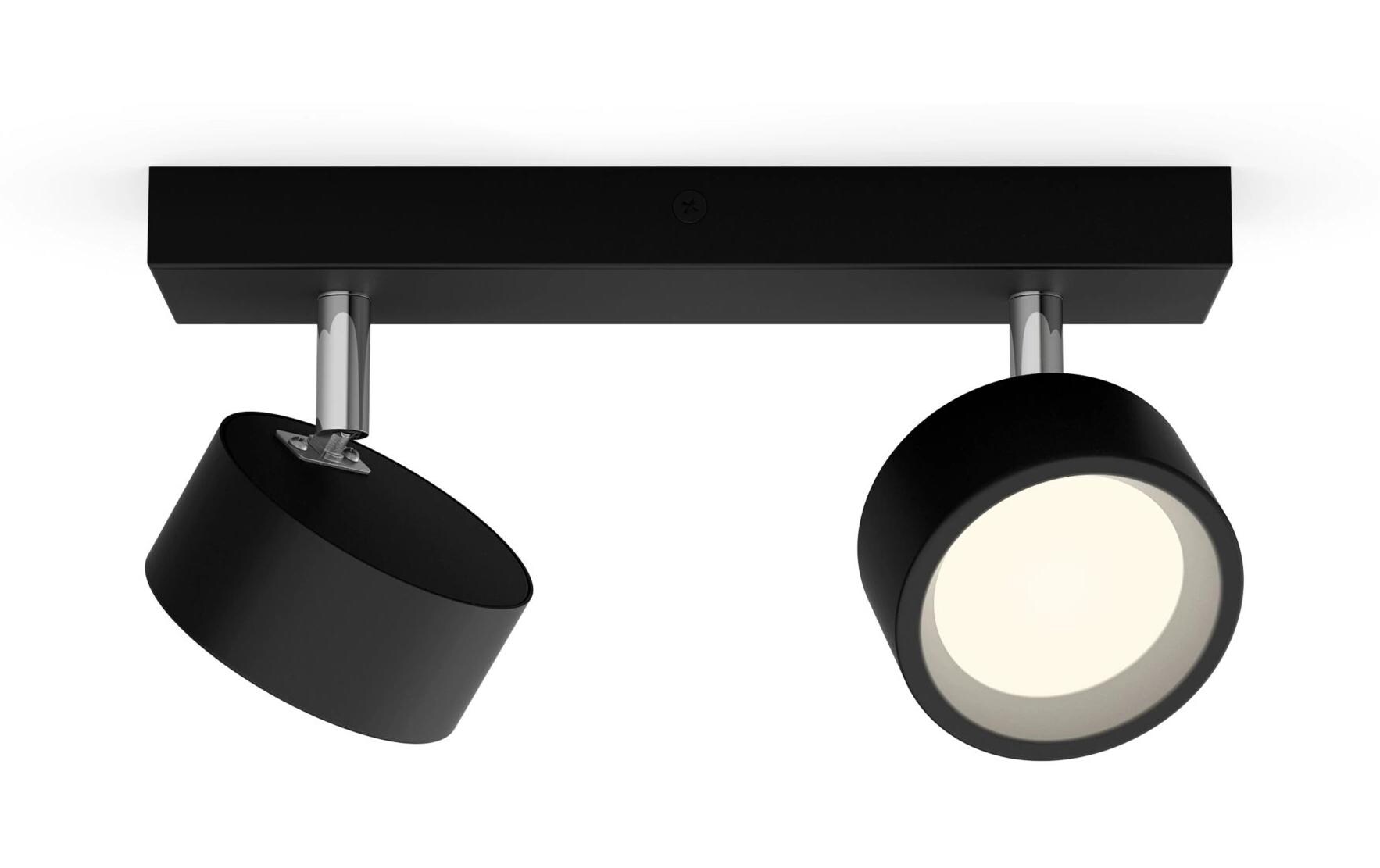 Aufbauspot Bracia 2 x 5.5W 2700K SchwarzLED-Spotleuchte