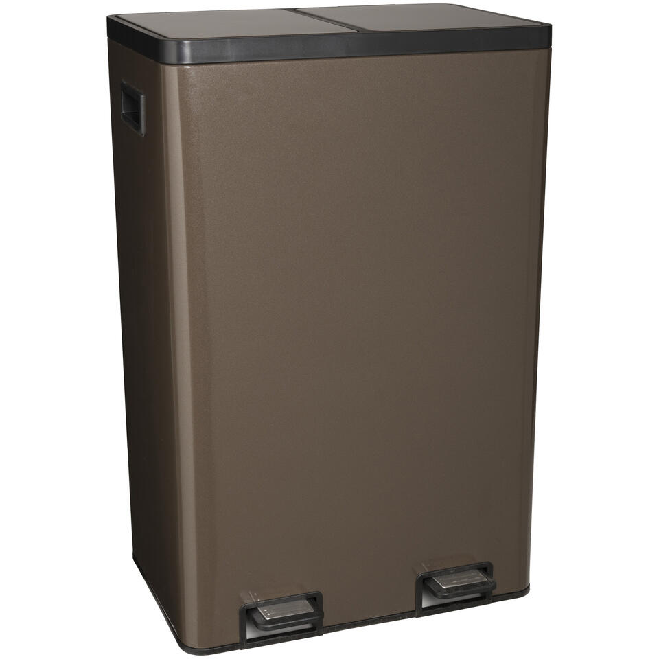 Pedaalemmer Duo 60 Liter Donkerbruin