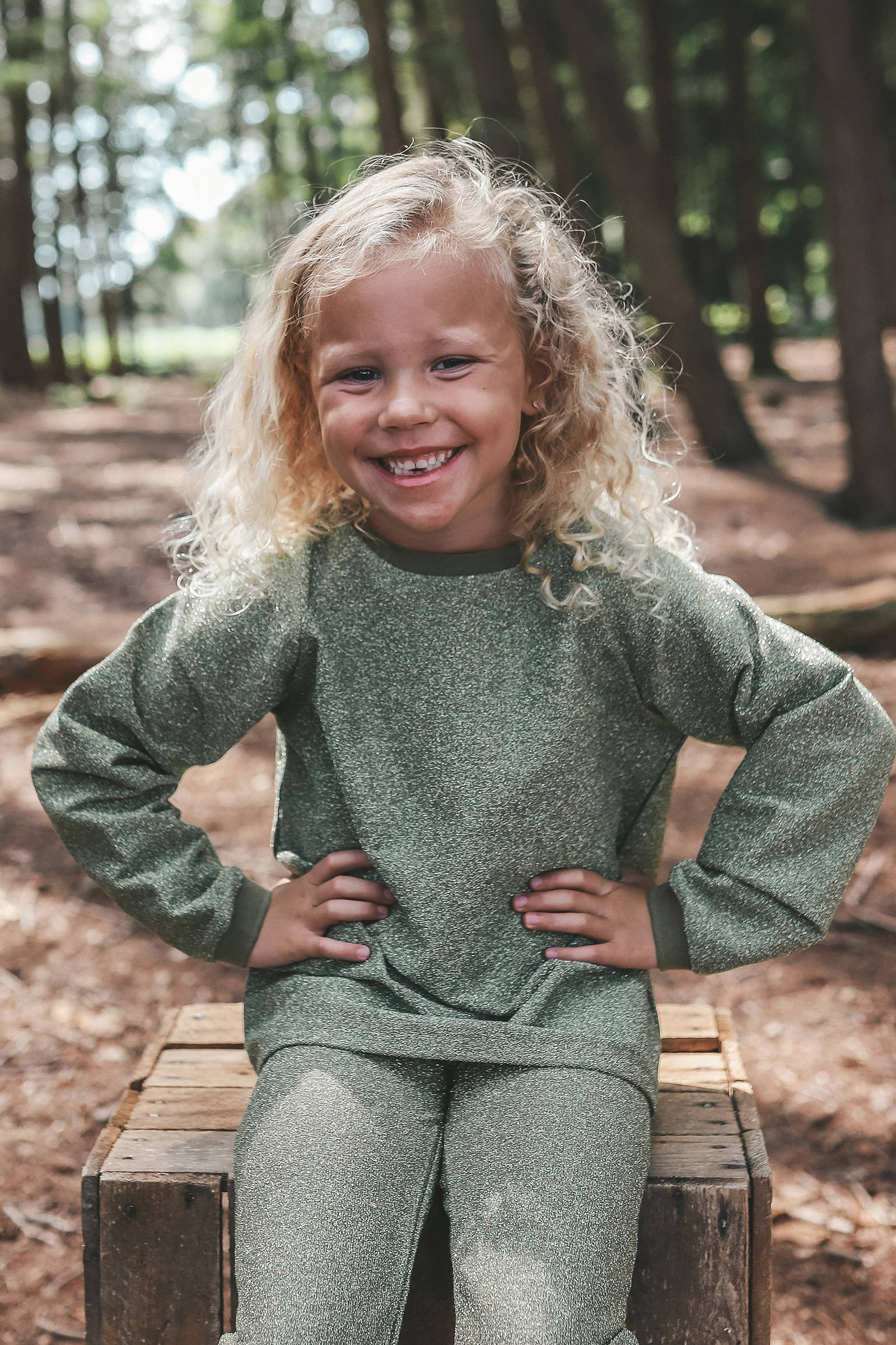 Your Wishes flared broek groen
