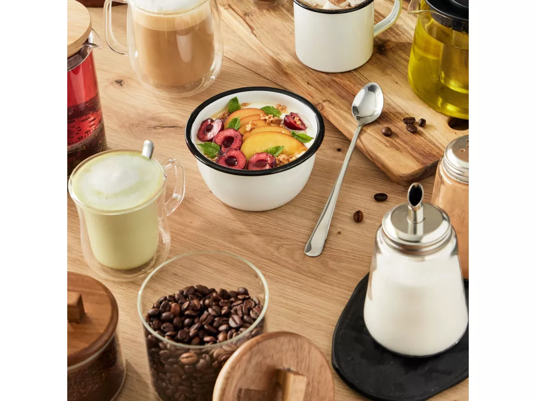 Set de 2 Pots (350 + 500ml) en Borosilicate avec couvercle Bergner
