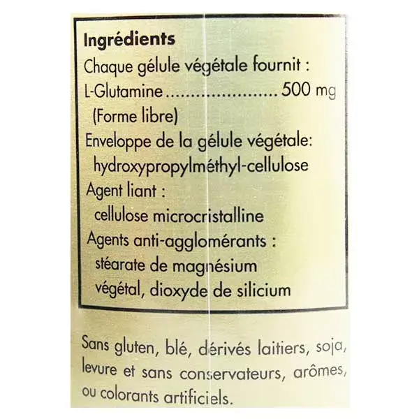Solgar L-Glutamina 500mg 50 cápsulas vegetais