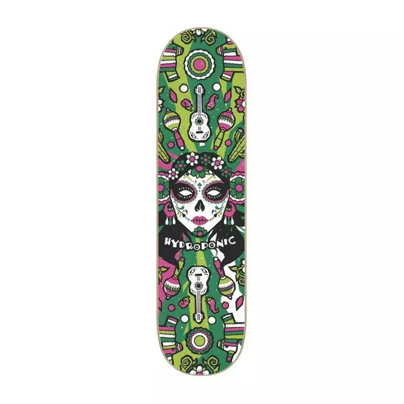Plateau de skate HYDROPONIC Mexican Skull 2.0 Green Catrina 8.0