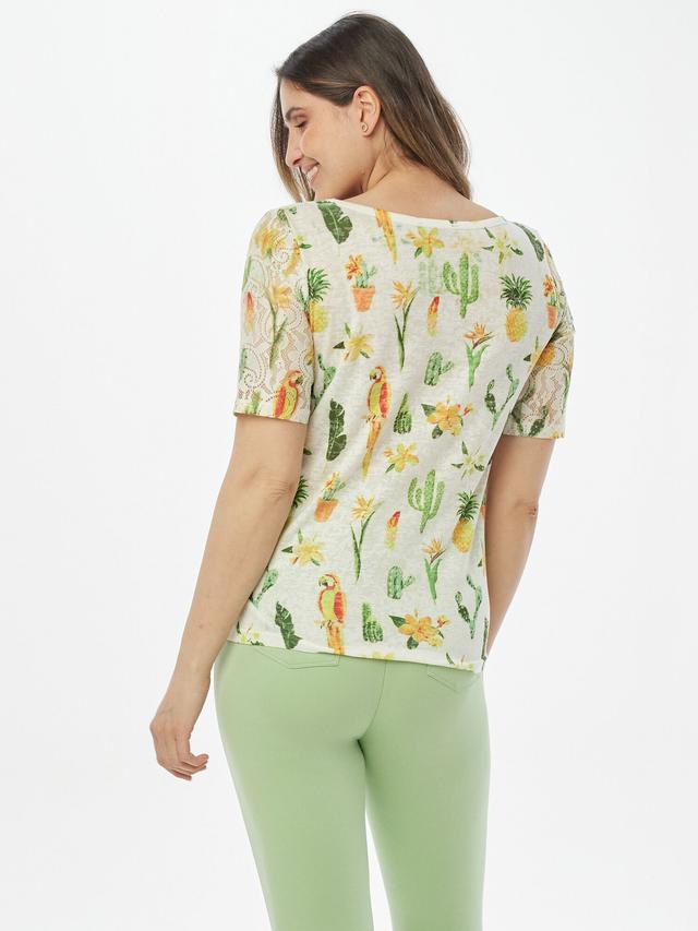 Shirt mit Kakteen Druck