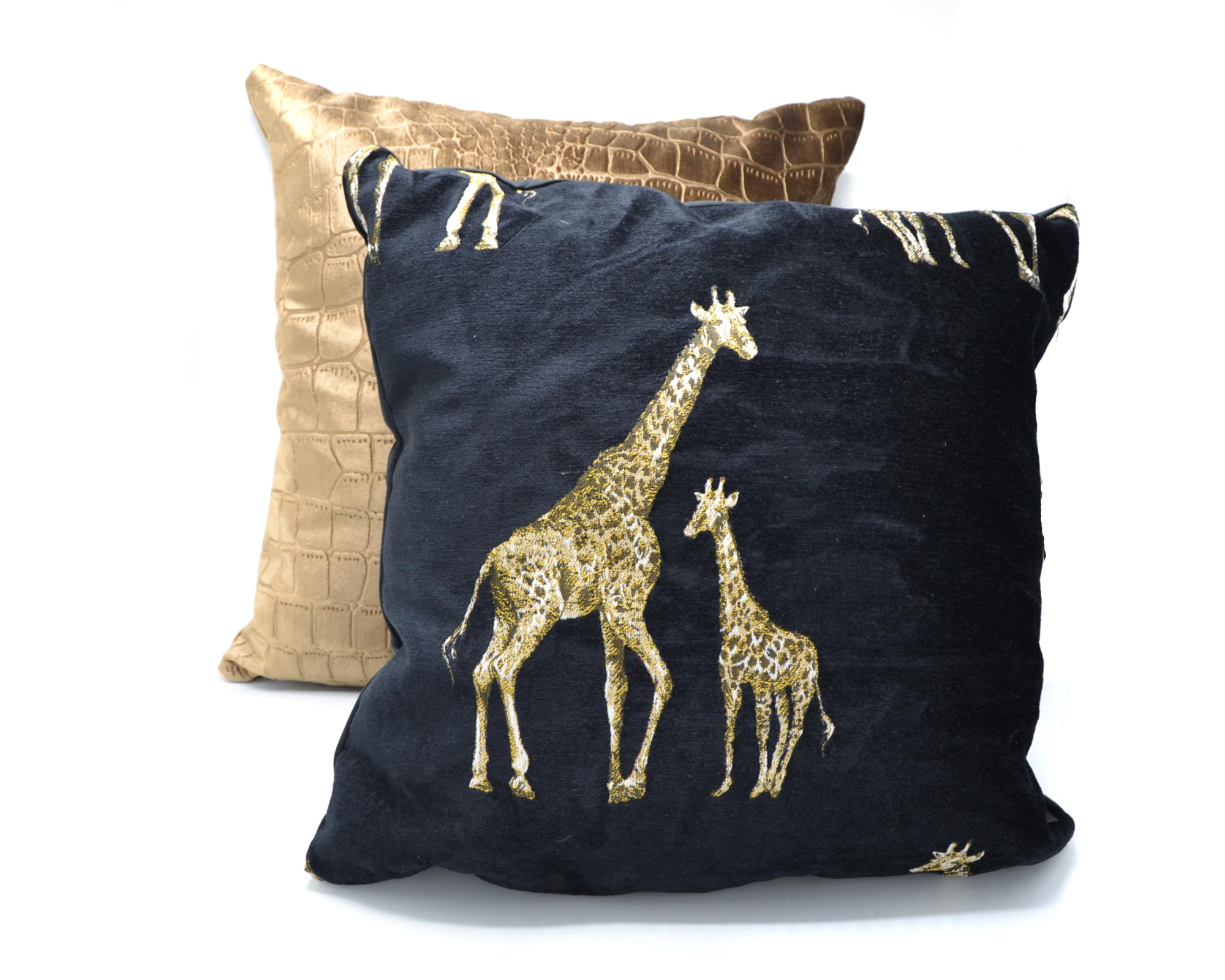 Kussen Croco print 50 x 35 antraciet