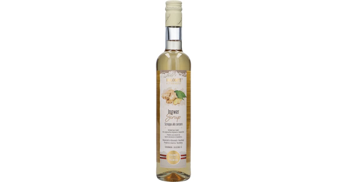 Dolomiti Sirup Ingwer 0,5 Liter (Einweg)