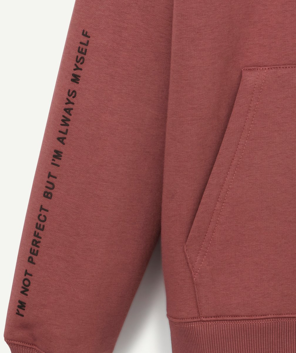 LE SWEAT BORDEAUX AVEC CAPUCHE ET MESSAGE