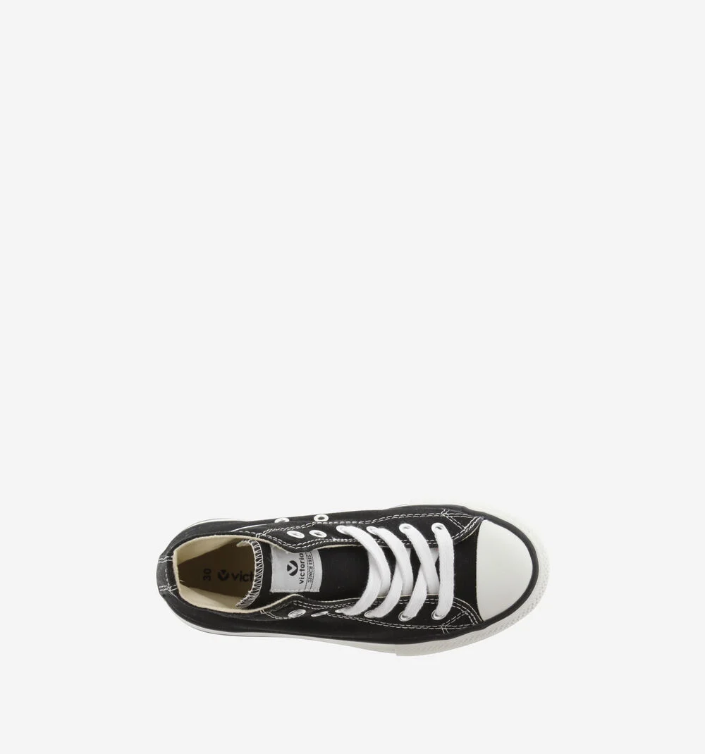 TRIBU DOBLE DOUBLE BOTTINE TOILE Baskets montantes plateforme NEGRO