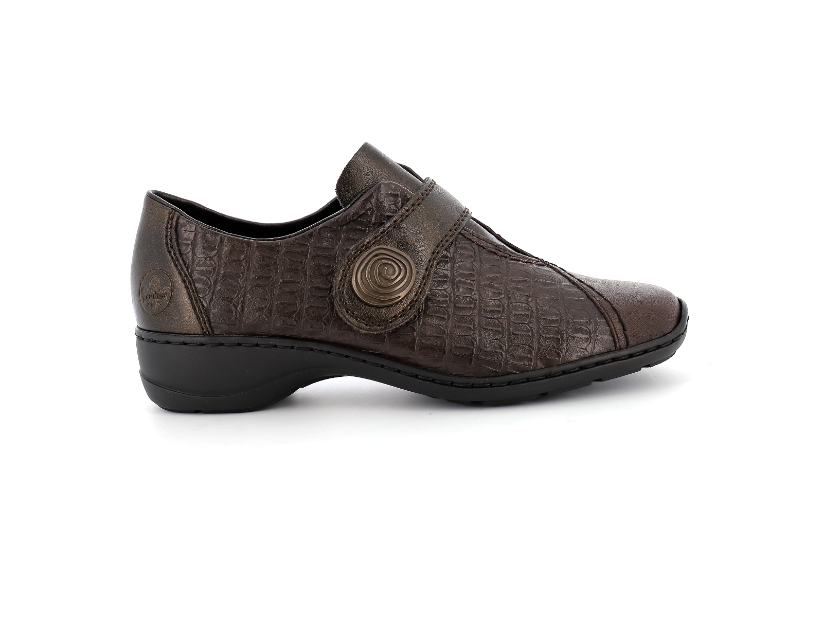 Rieker-58370 Synthétique Marron Foncé