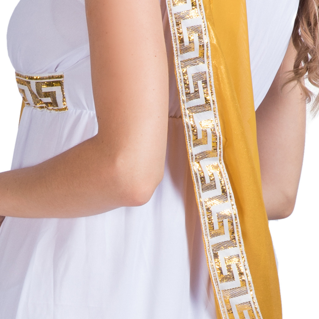 (165-170cm) Fasnachts Erwachsenen Kostüm Griechische Göttin Helena Troja Verkleidung für Motto Partys / Halloween - Weiss