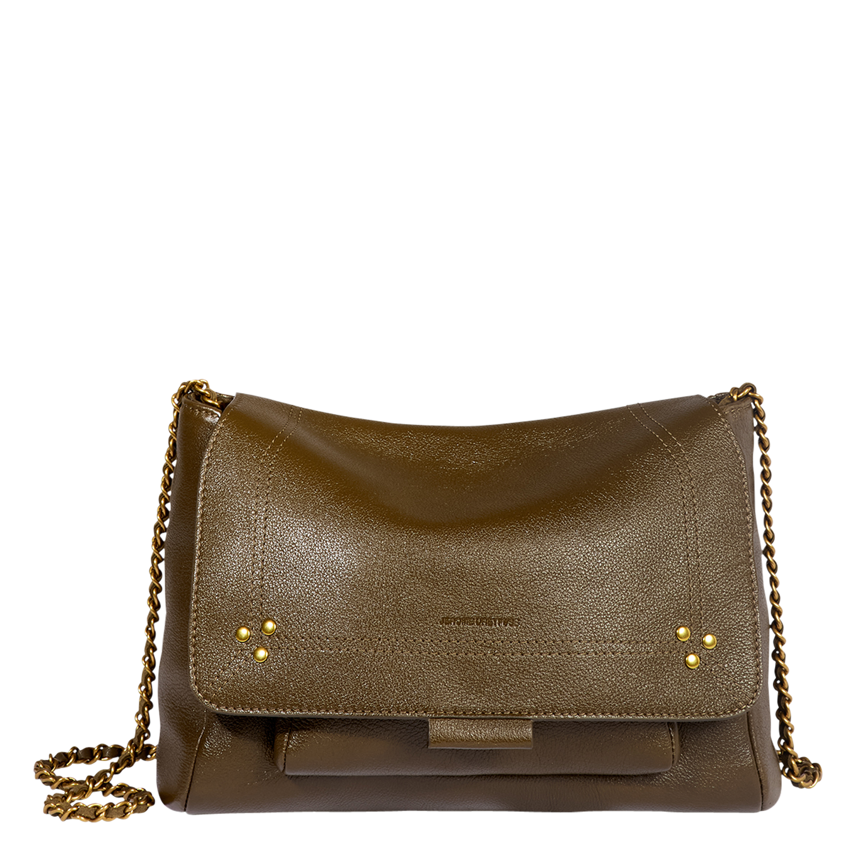 LULU M - Sac bandoulière en cuir | Kaki