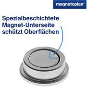 Aimant néodyme Discofix 'forte', 30 mm, argent