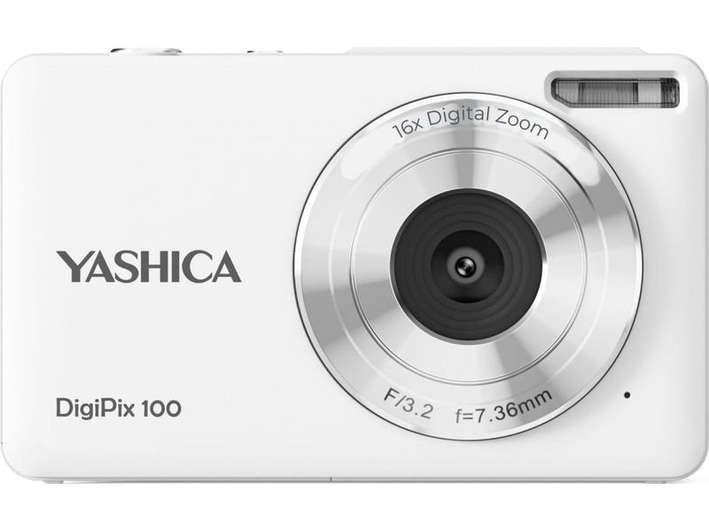 Yashica Fotokamera DigiPix 100 Weiss Kompaktkamera mit 44 MP