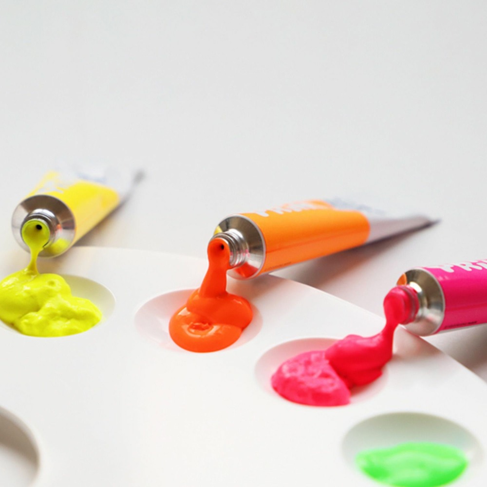 12 tubes de gouache fluo et métallique 12 ml