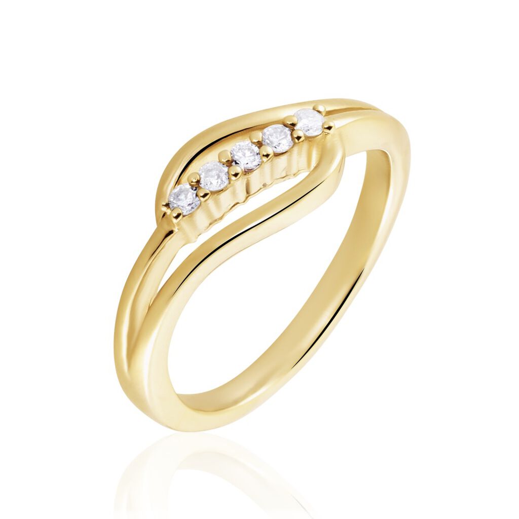 Bague Plaqué Or Jaune Ciera Oxydes De Zirconium
