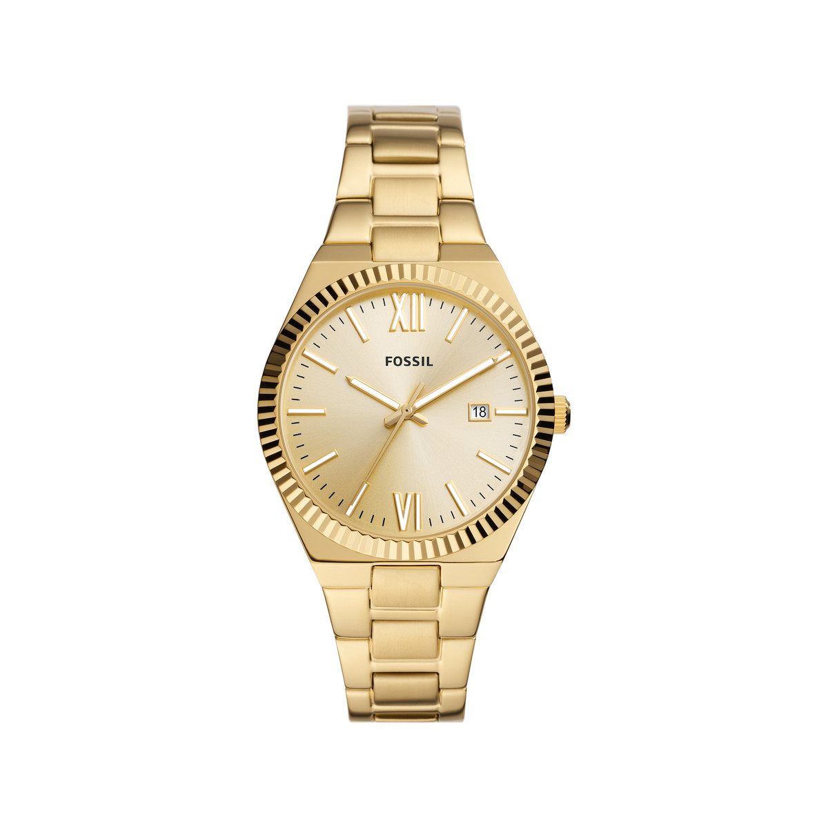 Montre FOSSIL scarlette femme bracelet acier inoxydable doré