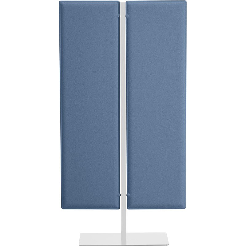 Cloison ECLA acoustique Hauteur 180 cm sur pied métal blanc