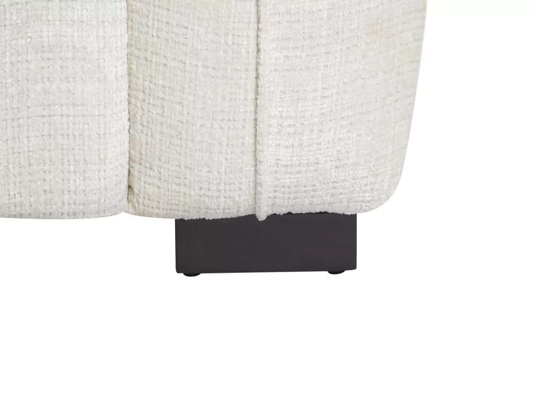Canapé 3 places en tissu texturé beige BASDIO