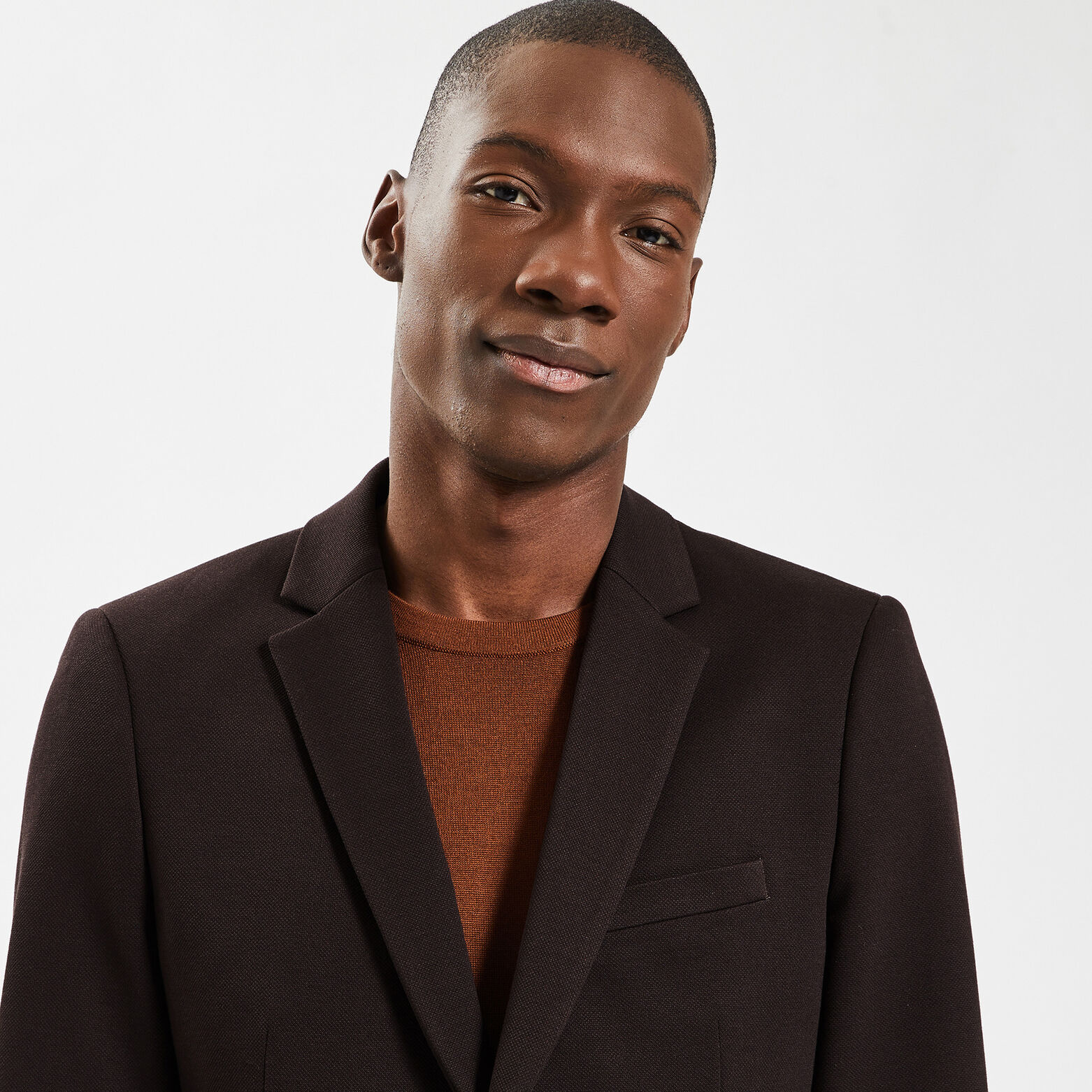 Veste maille slim Marron