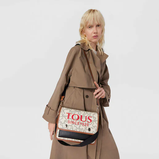 Bolsa de ombro média bege Kaos Icon Audree