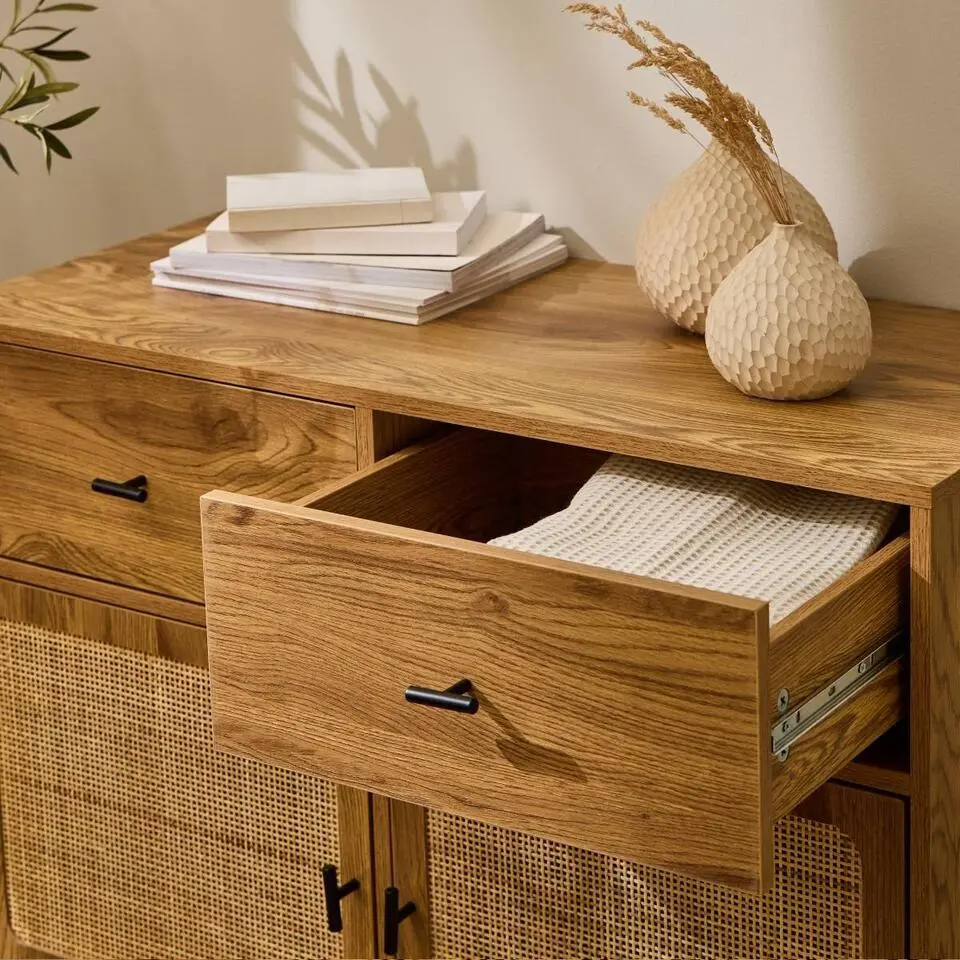 CALICOSY - Ladekast ALIA - Licht hout - 79x90x39 cm