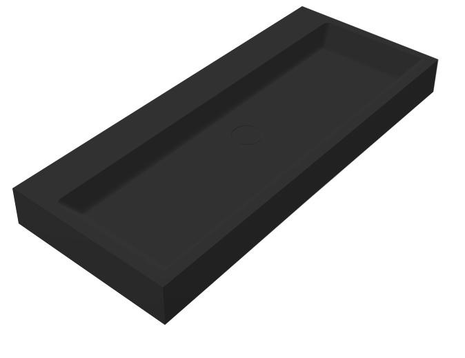 Best Design Nero Opera solid surface wastafel 100x42x10cm