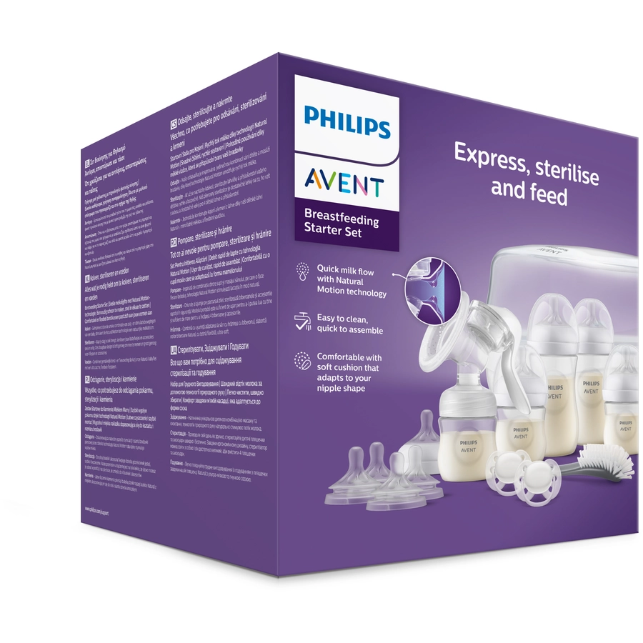 Philips Avent Starterset SCD43050 mit manueller Milchpumpe