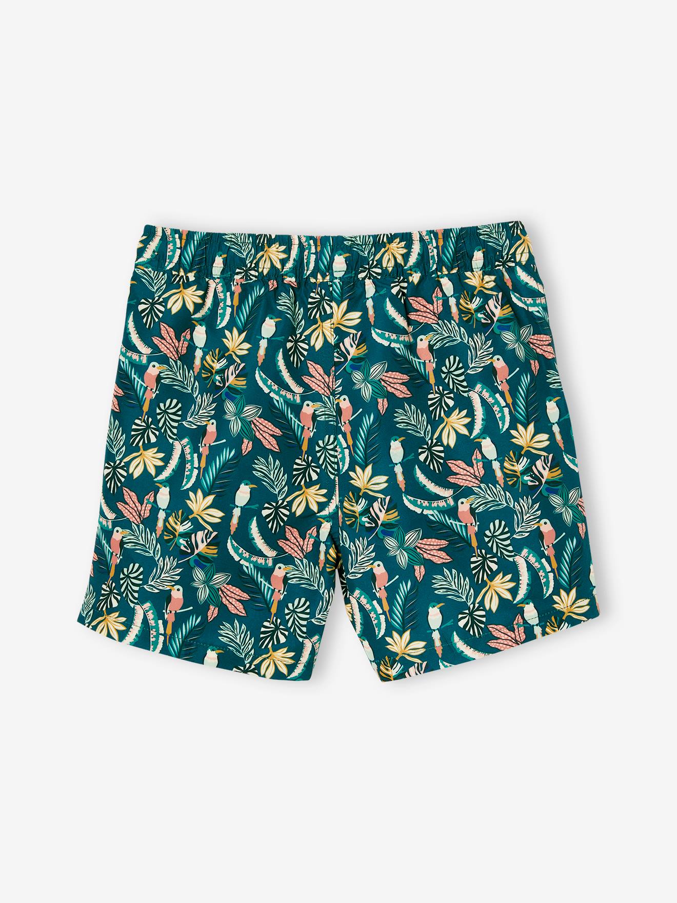 Calção de banho verde estampado para meninos