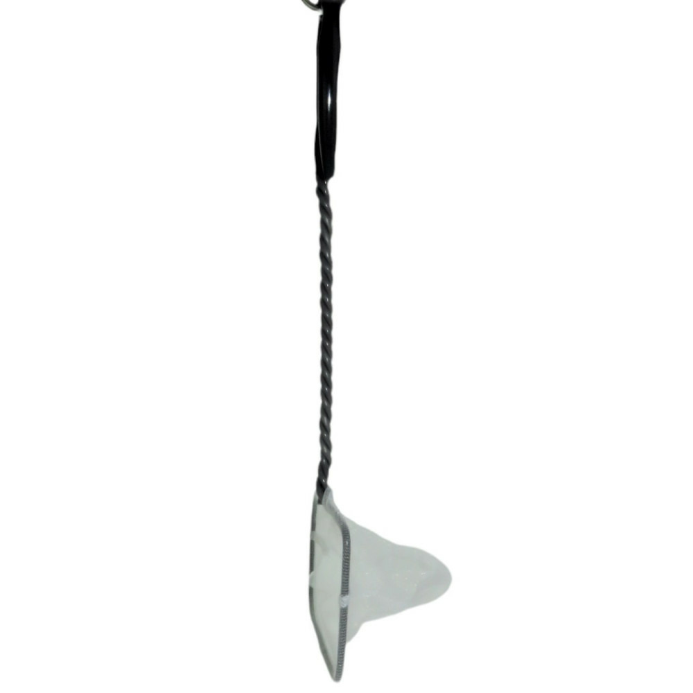 Epuisette filet blanc, maille fine, 10 cm x 8.5 x 32 cm, aquarium