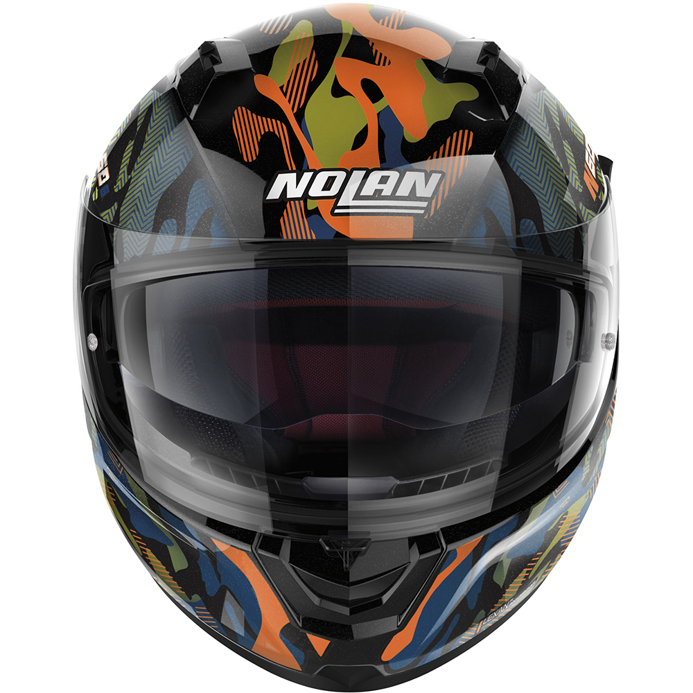 Nolan - Casque N60-6 Foxtrot Noir / Orange / Bleu foncé