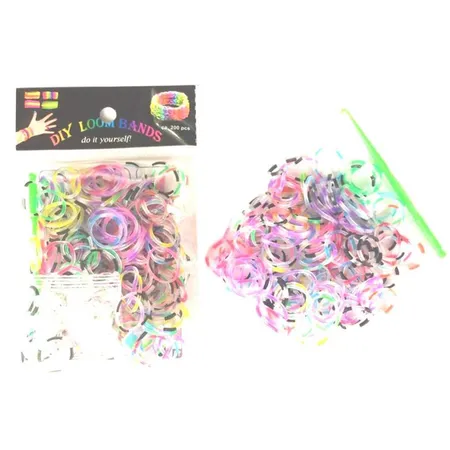 China Trading 200 Loom Gummibänder + 12 Verbindungsstücke, transparent