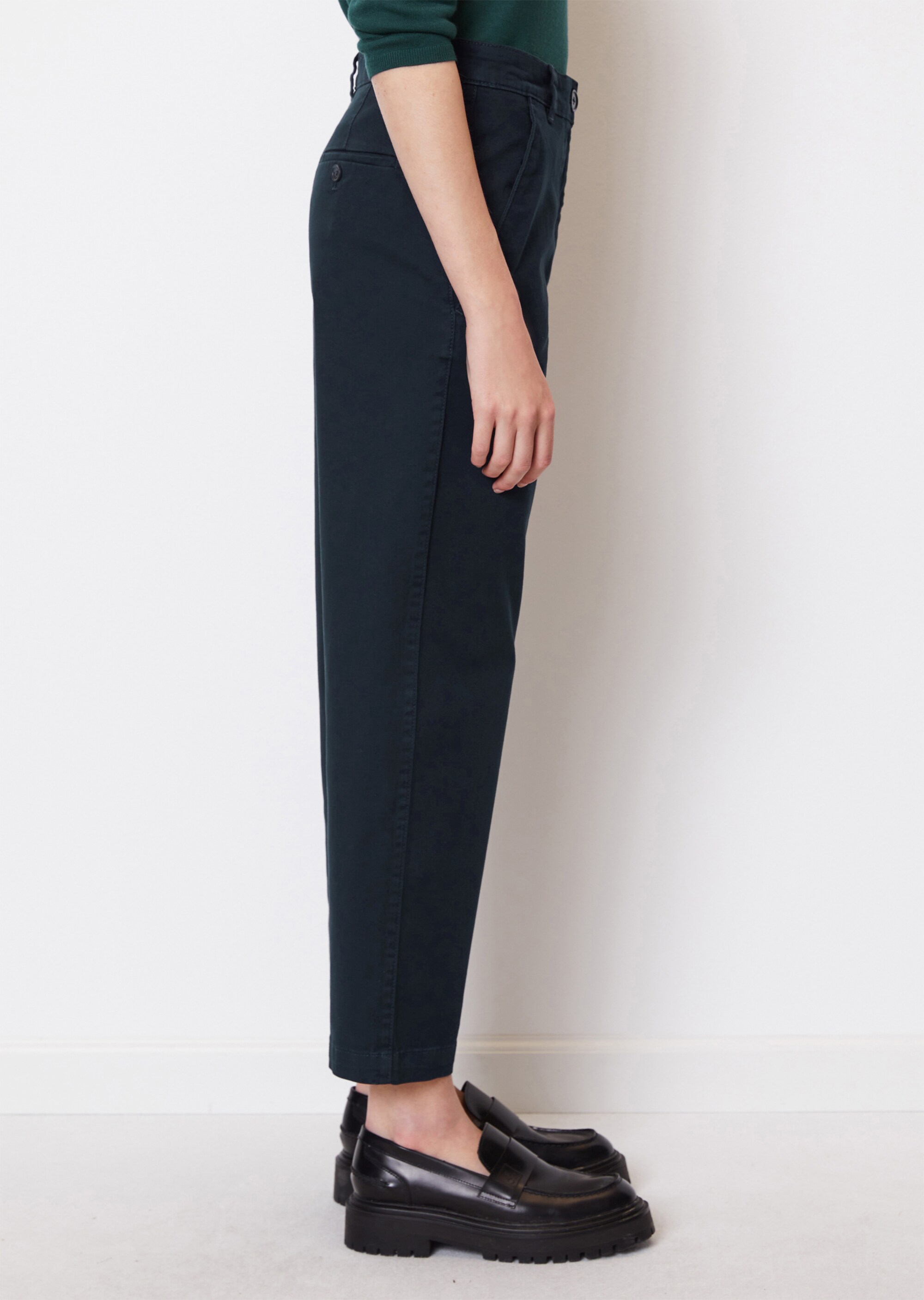 Hose im Chino-Stil straight fit aus Organic Cotton-Stretch-Twill