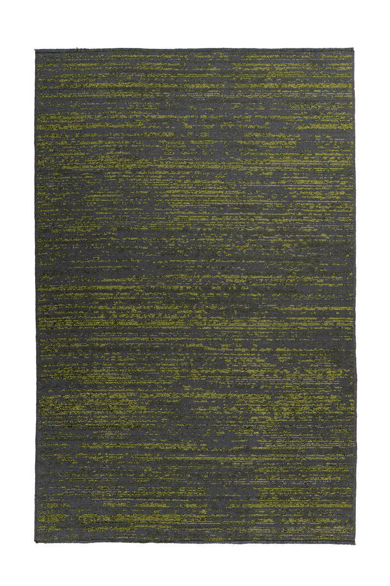 Flachgewebeteppich KALEVI 100 - grün - mit 3D-Struktur - 80x150 cm