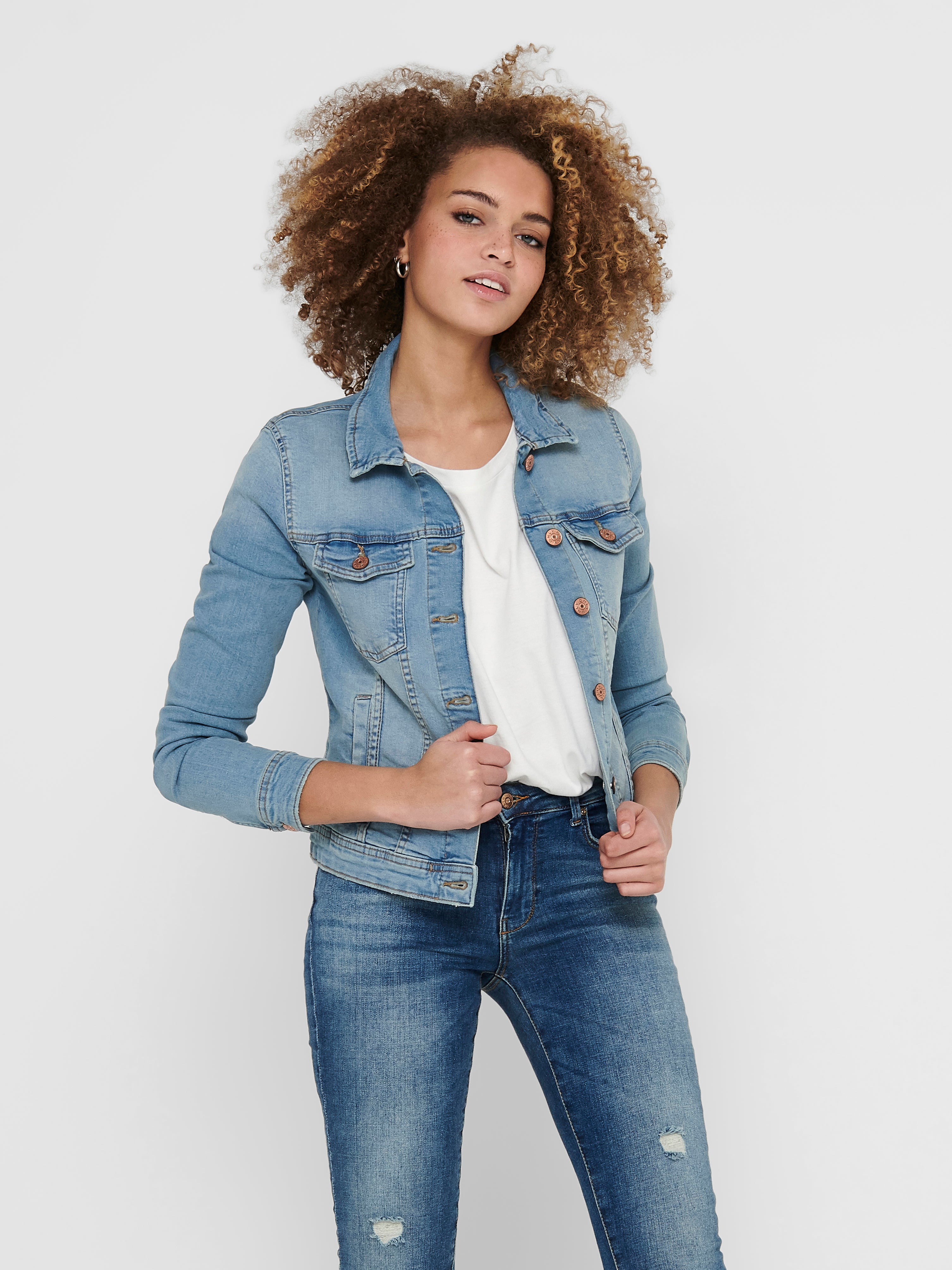 ONLTIA Jeansjacke Light Blue Denim