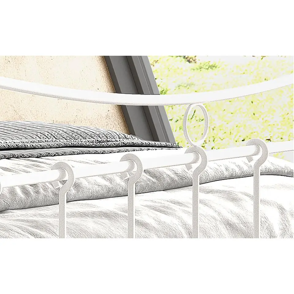 Bed Liza 140x200 met lattenbodem - wit