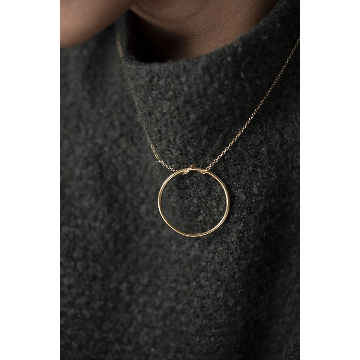 Collier mono-motif en Acier 316L - jaune brillant