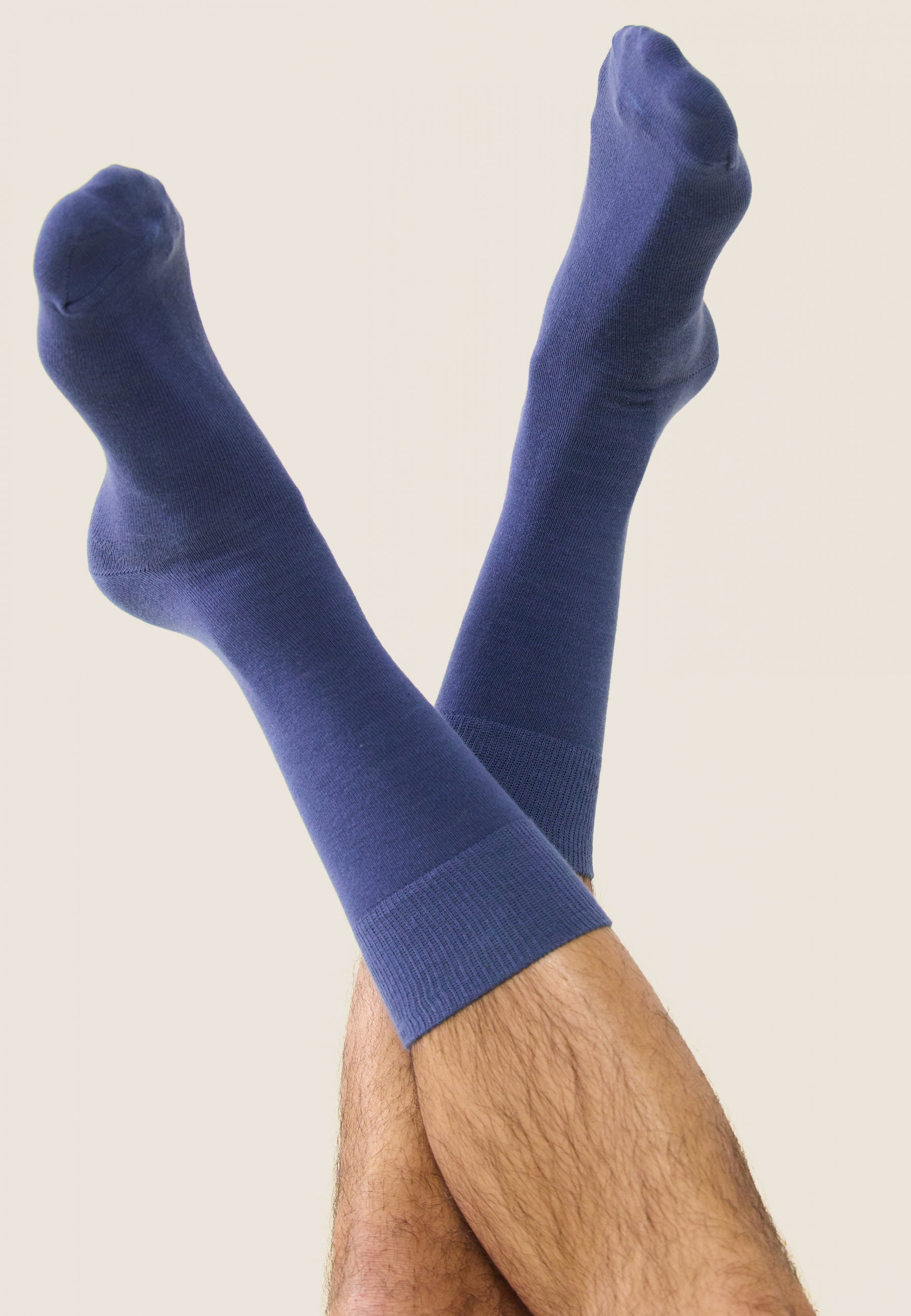 Chaussettes mi-hautes-Lucas Uni Acier