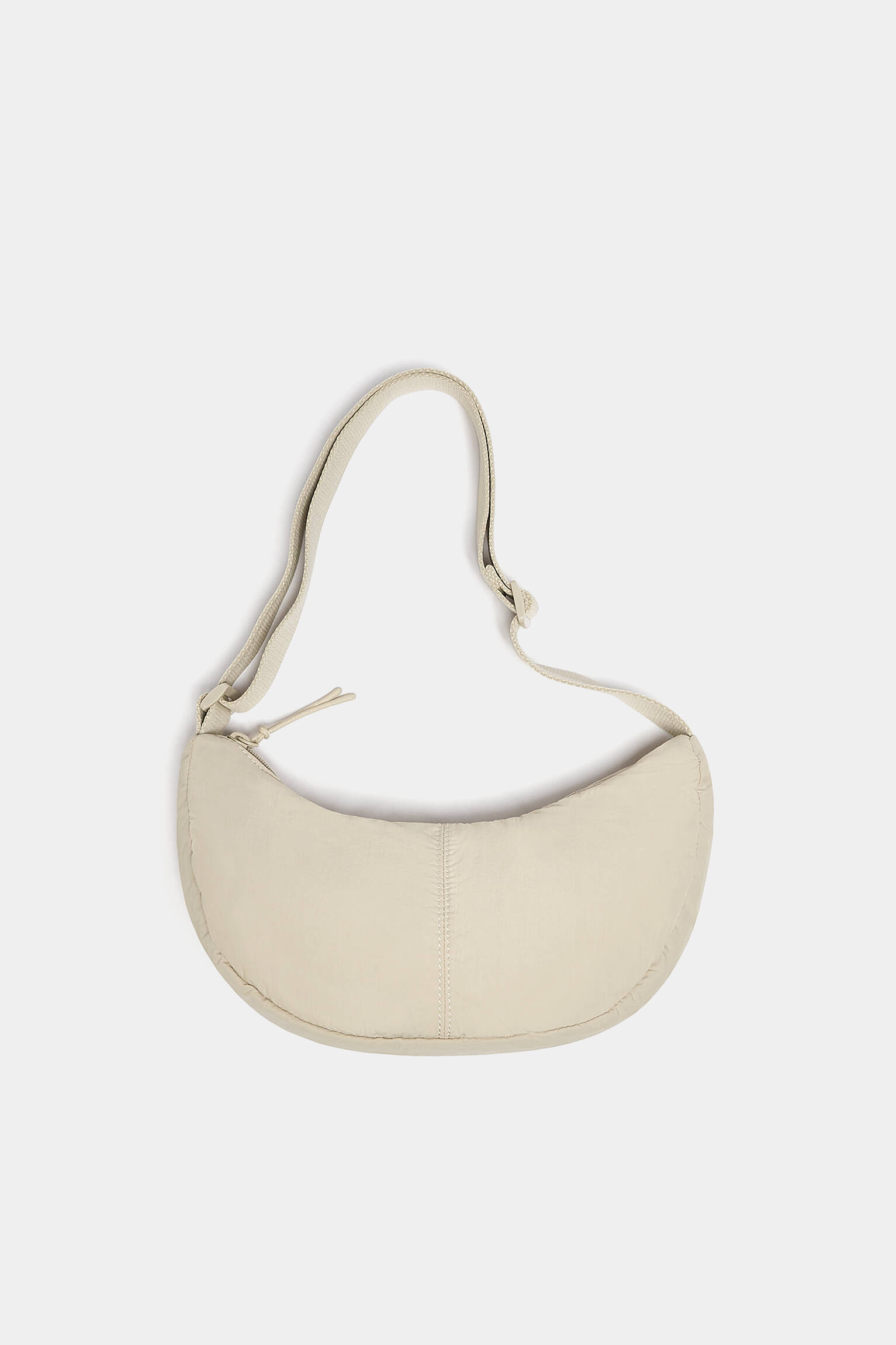 Bolsa de ombro em nylon - cor natural