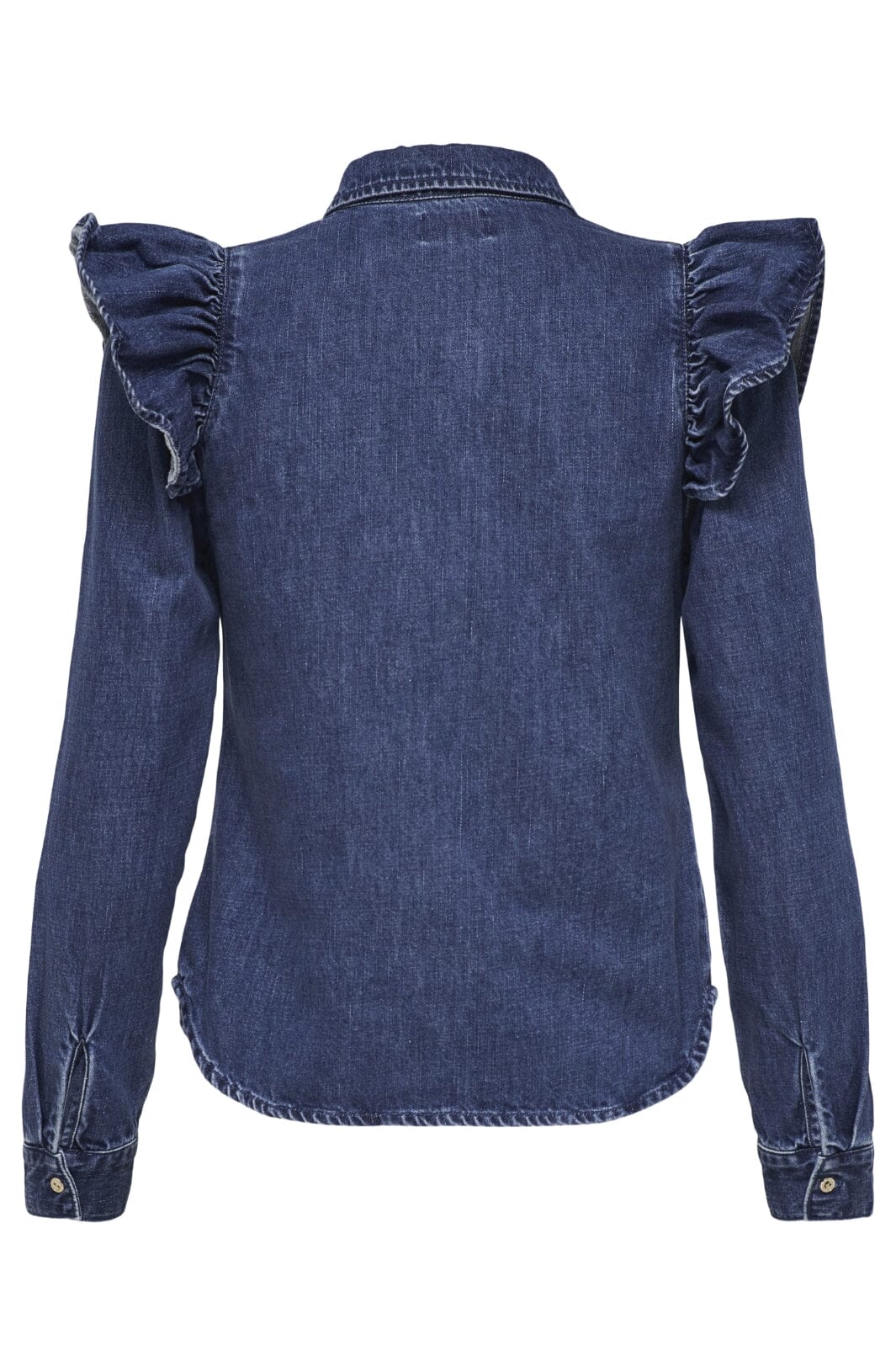 Only Onlindigo Ls Frill Shirt Qyt 4287142 dark blue denim