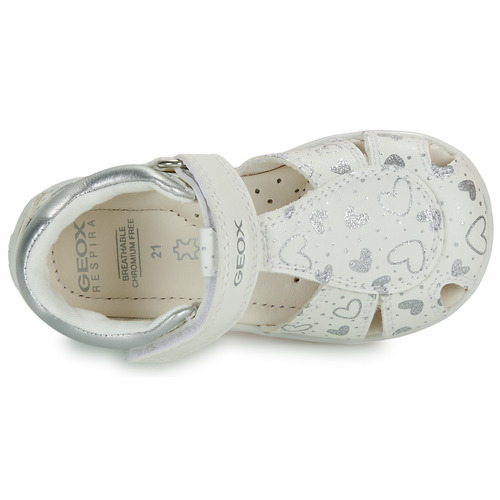 Geox - B ELTHAN GIRL - Blanc / Argenté