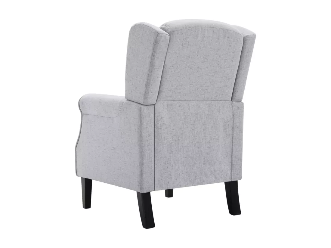Fauteuil gris clair tissu