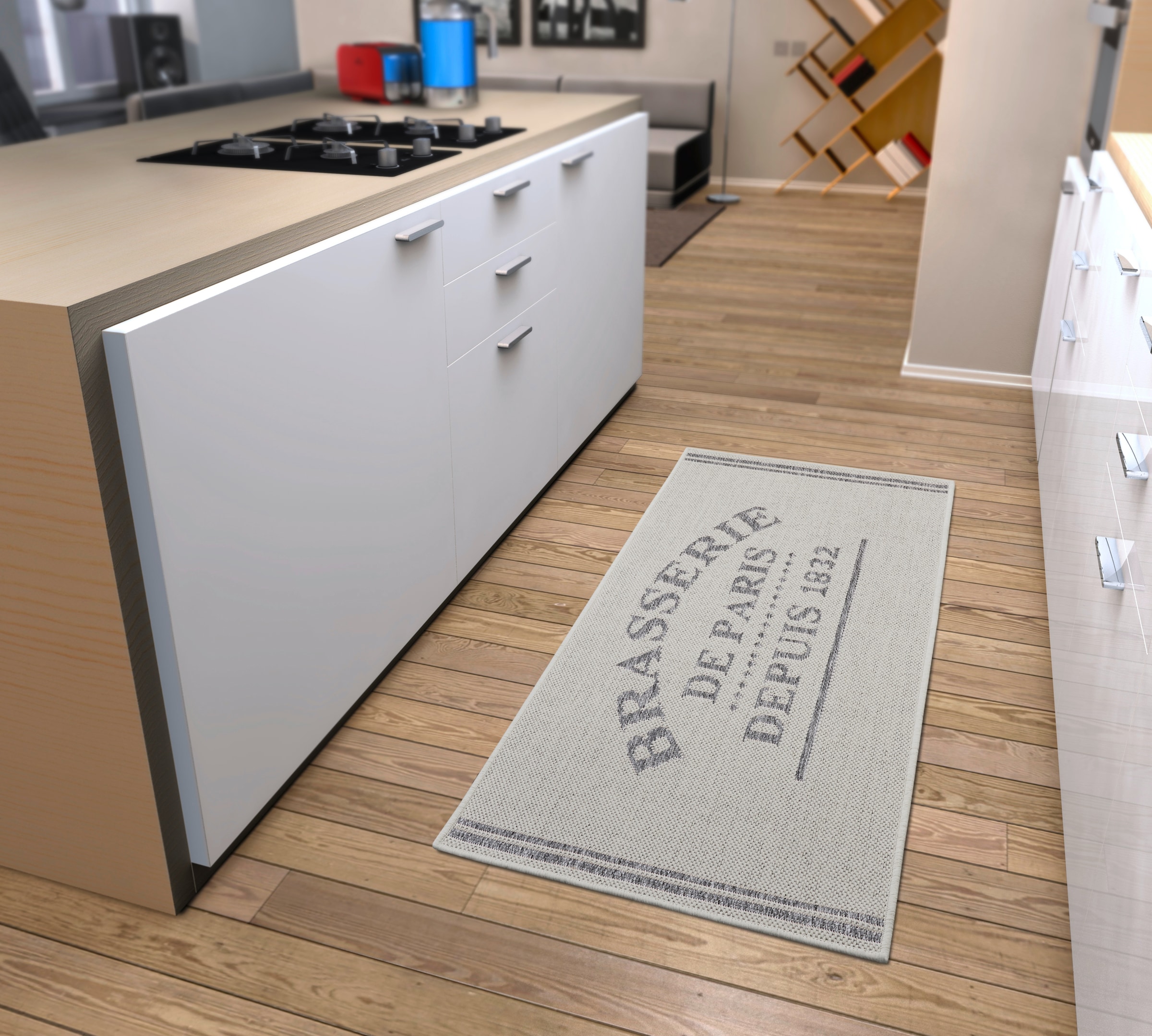 HANSE Home Küchenläufer »Brasserie de Paris« rechteckig 5 mm Höhe Läufer, Rutschfest, Küchenteppich, Küche, Teppich, Pflegeleicht