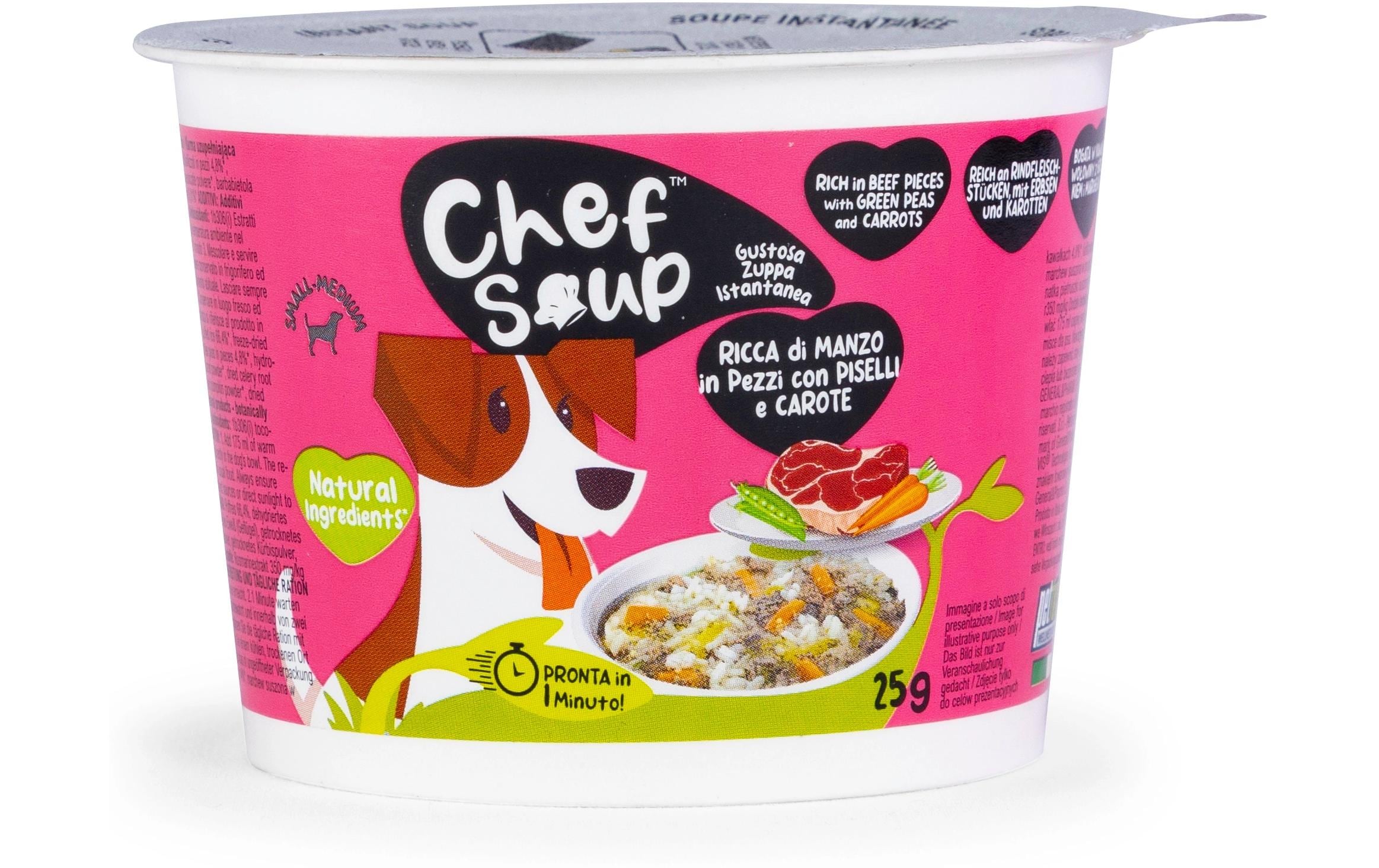 Rind, Erbse, Karotte 25 gInstant-Suppe für Hunde