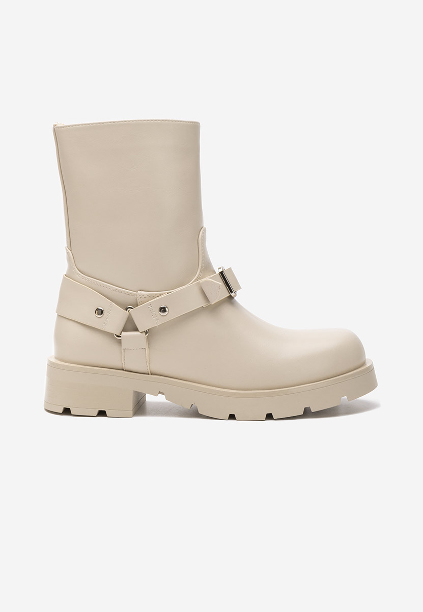 Bottines hautes femme beige Zalina