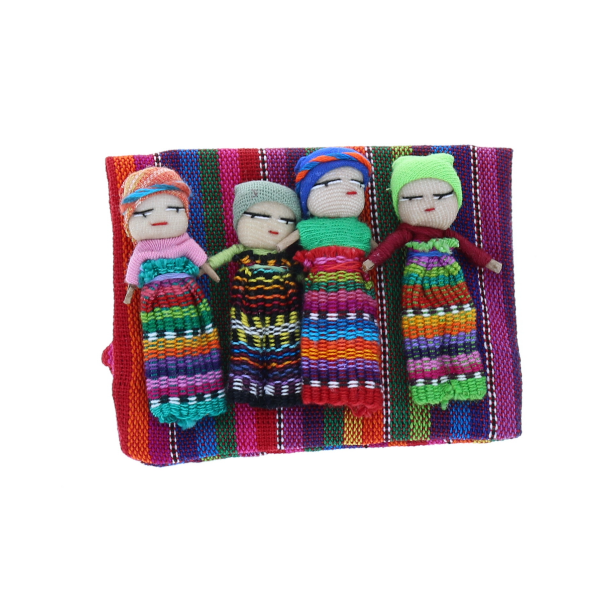 Lot de 4 mini poupées porte-bonheur  From the Mayan people to you