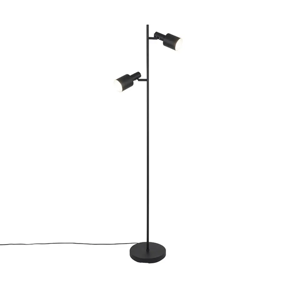 Qazqa vloerlampen stijn zwart e27