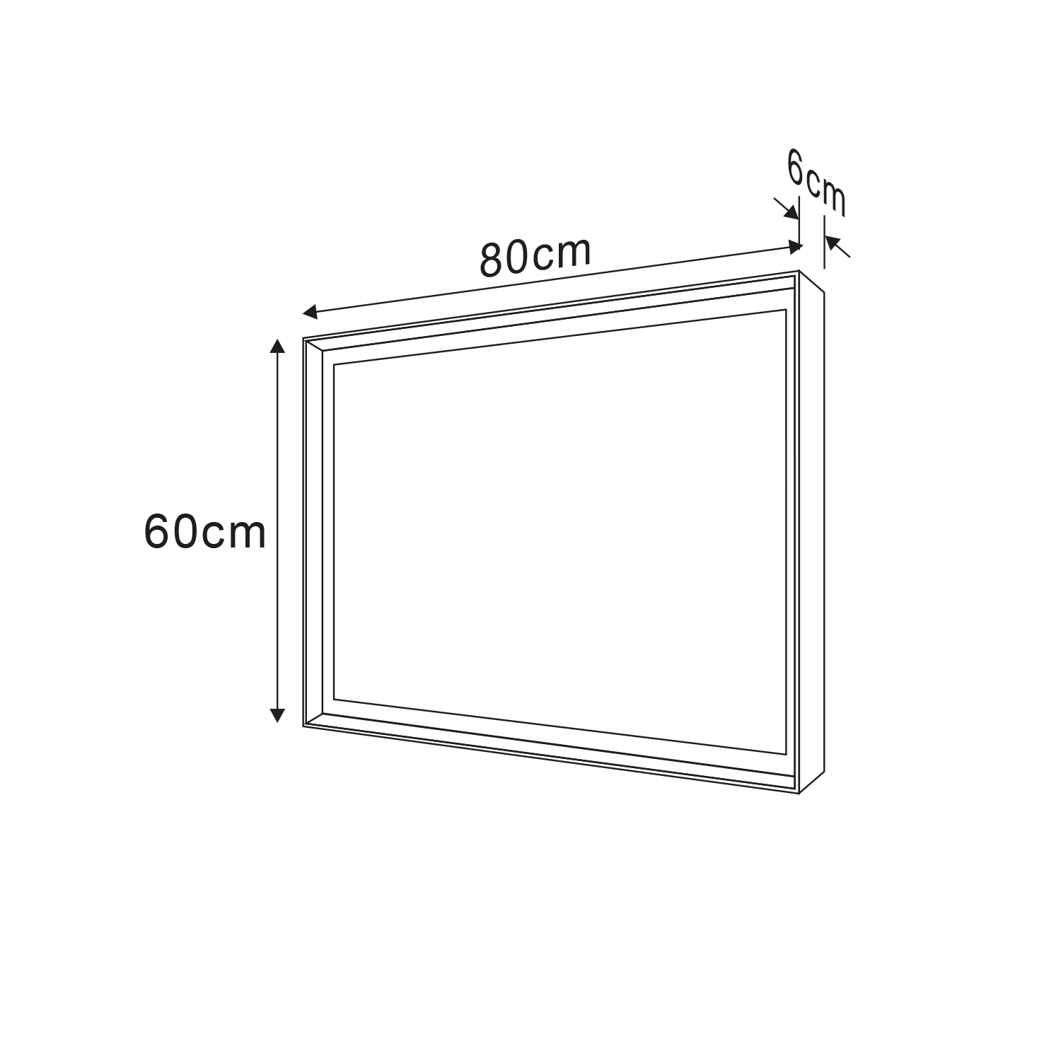 Sapho Sort LED spiegel 60x80cm mat zwart